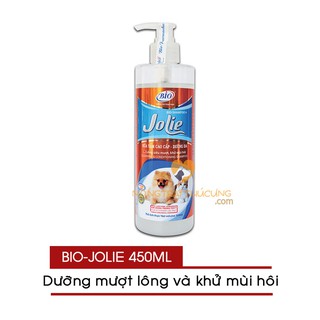 Sữa tắm dưỡng lông, khử mùi hôi Bio Jolie 450ml cho chó mèo