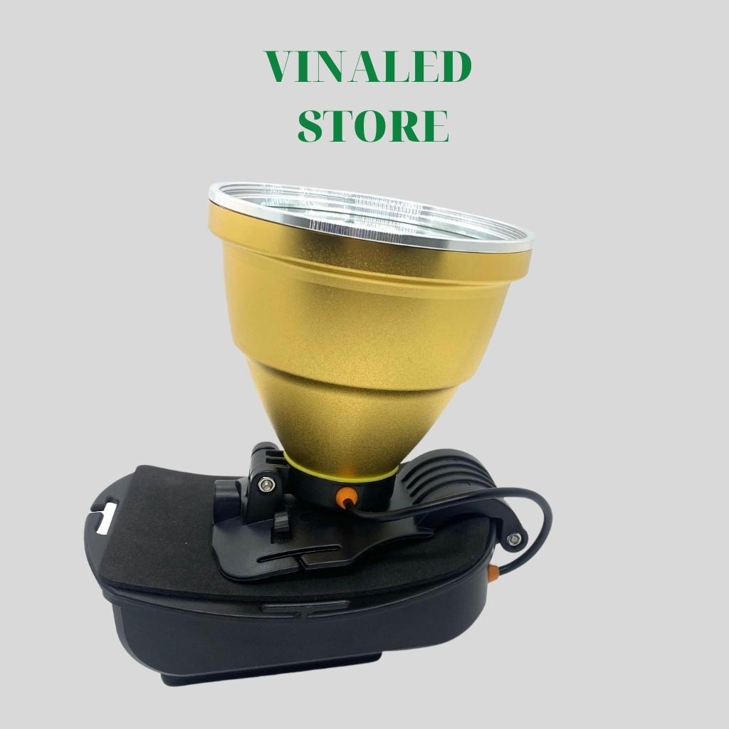 Đèn pin đội đầu siêu sáng K600 đèn có báo pin, cổng USB chóa lớn 10cm, 6 pin siêu khủng sáng liên tục 16h