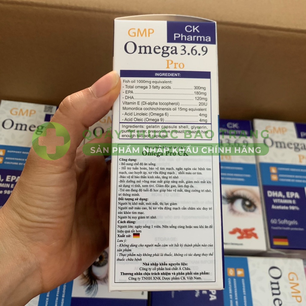 Viên uống Omega 3.6.9 Pro  nhập khẩu Đức
