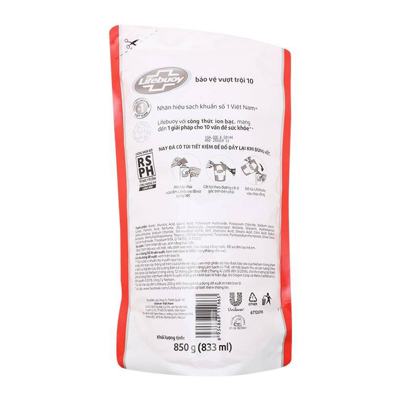 SỮA TẮM LIFEBUOY TÚI 850G CÁC LOẠI | BigBuy360 - bigbuy360.vn