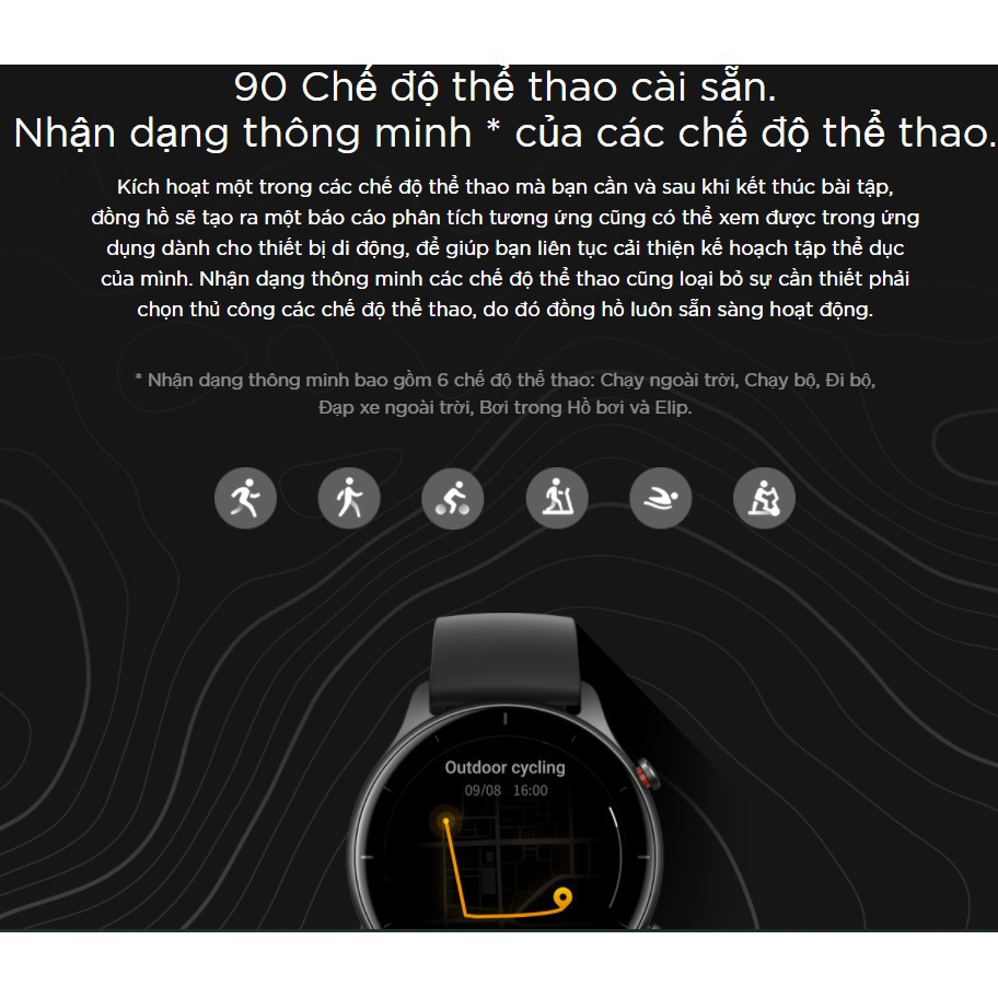 Đồng Hồ Thông Minh Cao Cấp Amazfit GTR 2e Hàng Chính Hãng Bảo hành 12 tháng