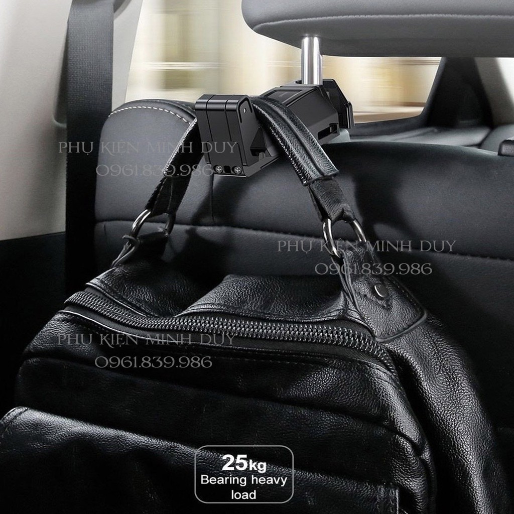 Đế giữ điện thoại gắn lưng ghế trước dùng trên xe hơi Baseus Backseat Vehicle Phone Holder Hook | BigBuy360 - bigbuy360.vn