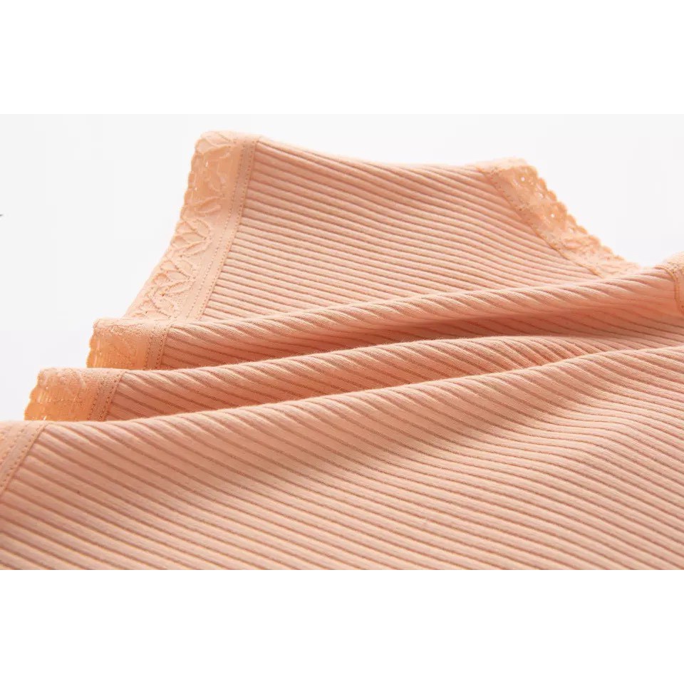 Quần Lót Cotton Nữ kháng khuẩn gân tăm viền ren đính nơ nhỏ nữ tính sexy mã 1741
