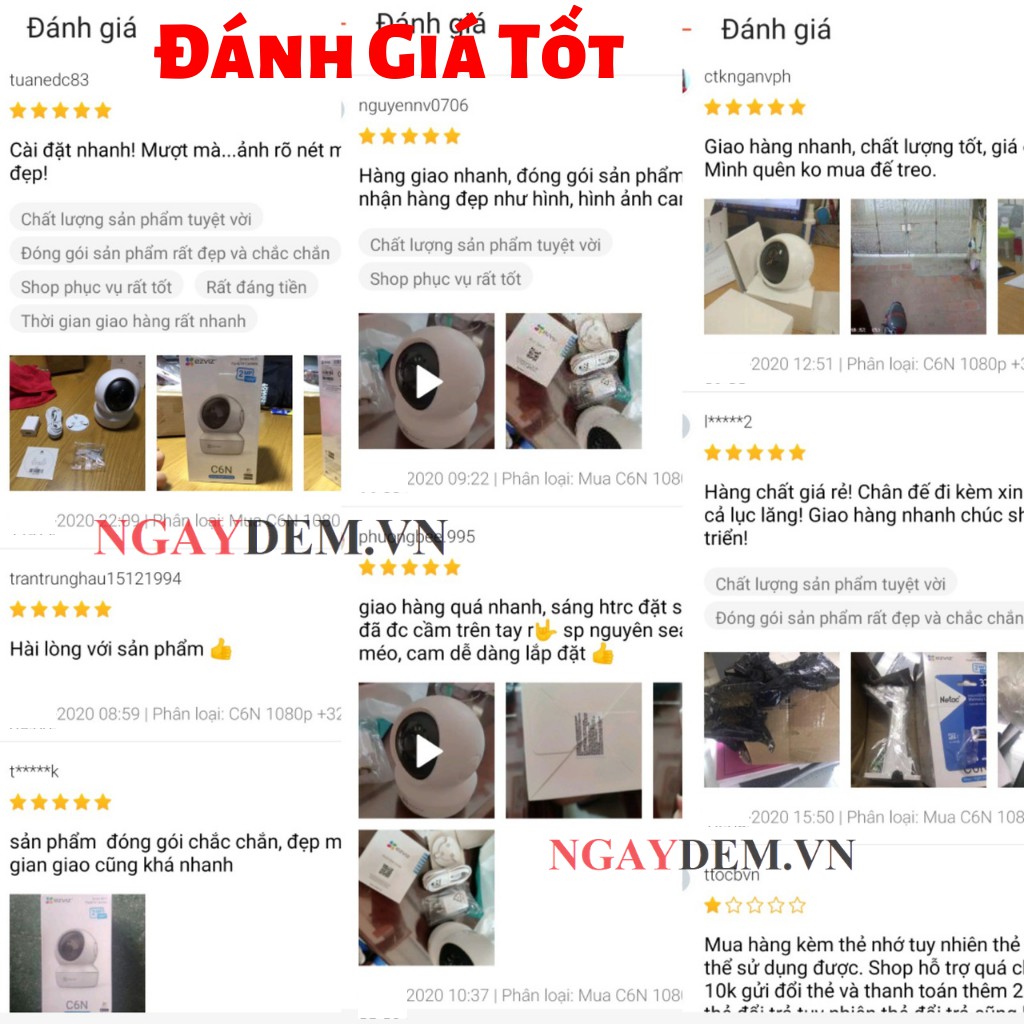 Camera Wifi Ezviz C6N Full HD 1080P 2MP Xoay 360 Bảo Hành Chính Hãng 2 Năm-Đàm Thoại 2 Chiều Giám Sát An Ninh | BigBuy360 - bigbuy360.vn