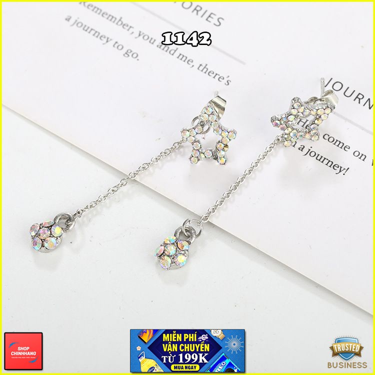 BÔNG TAI THỜI TRANG ĐÍNH ĐÁ KIỂU HÀN QUỐC SANG CHẢNH SH1142