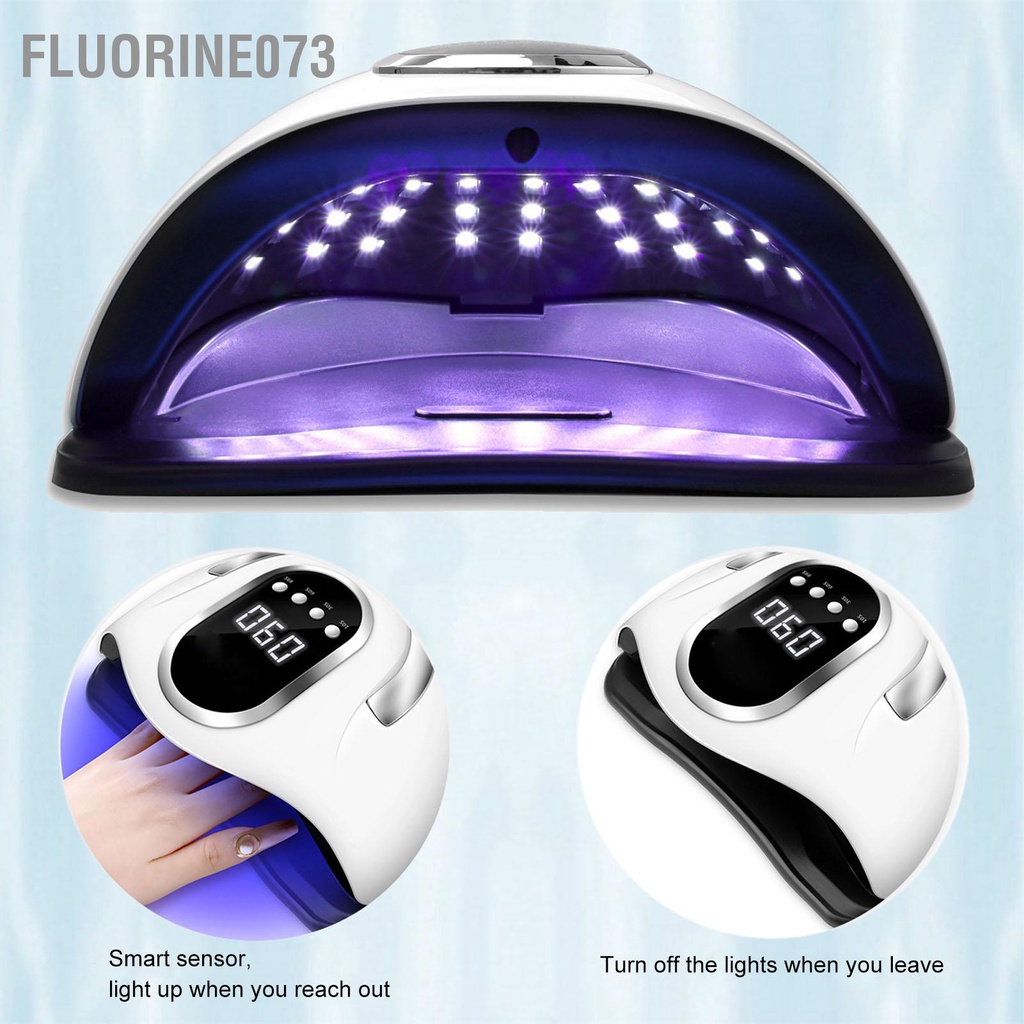 Ánh sáng máy sấy móng tay 280W 4 bánh răng 66 cái Chíp ánh LED Gel chữa bệnh Nail Light EU Cắm 110‐240V 【Fluorine073】