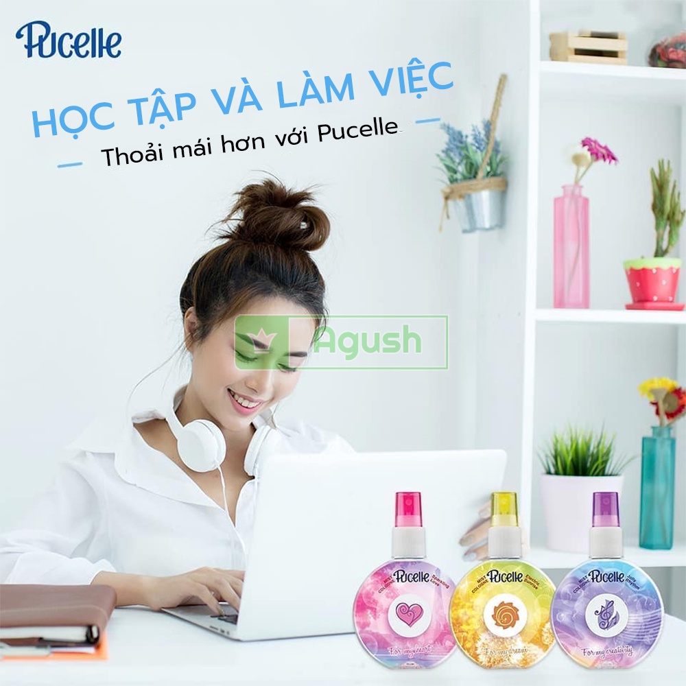 Nước hoa nữ cho học sinh bé gái chính hãng Pucelle Mist Cologne Jolly Rhythm 150ml mùi ngọt lưu hương thơm lâu giá rẻ