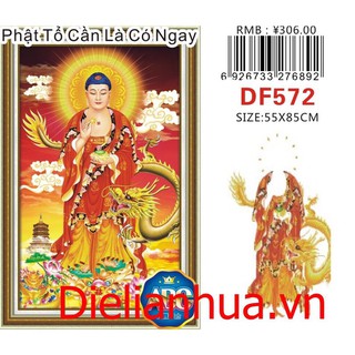 Tranh đính đá PHẬT TỔ DF572( 55x85cm) chưa đính