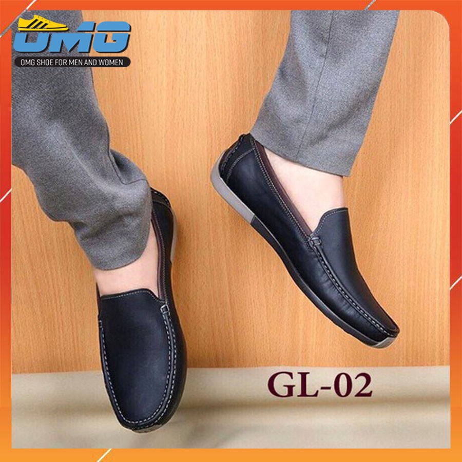 Giày Lười Nam Da Bò Thật-Bảo Hành Da 12 Tháng Mã GL02