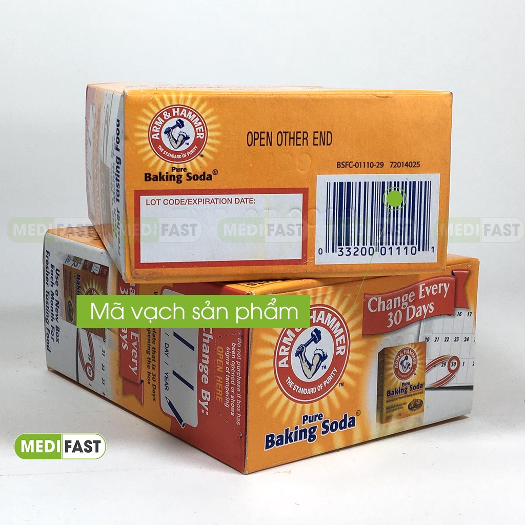 Baking Soda - Bột làm trắng răng, giúp tẩy tế bào da chết - Nhập khẩu từ Hoa Kỳ