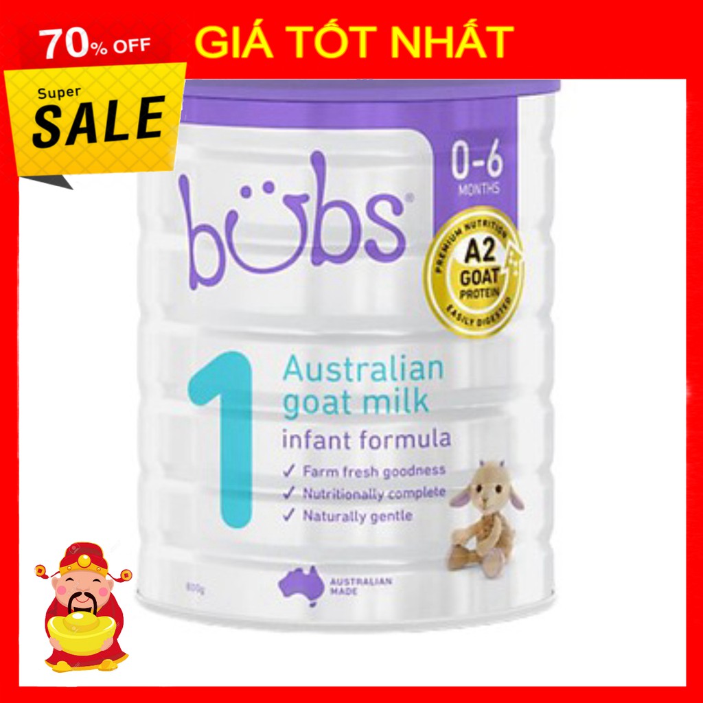 [ GIÁ TỐT NHẤT ]  Sữa dê Bubs Úc 1 - 800g, cần thiết cho sự phát triển về chiều cao, cân nặng, hệ xương cũng như trí não