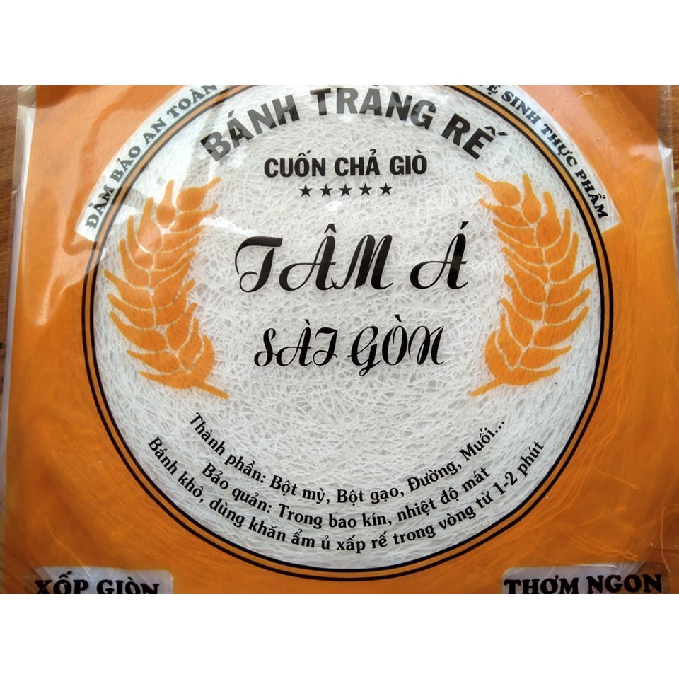 5 tệp bánh tráng rế Tâm Á (50 lá loại 75gr/ tệp) Loại đặc biệt