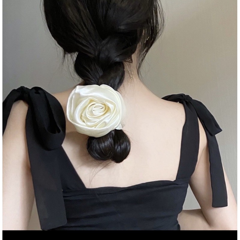 Dây buộc tóc hoa Hồng phong cách cổ điển. Ảnh thật chính chủ shop. Vải lựa xịn xò.hàng shop sẳn số lượng