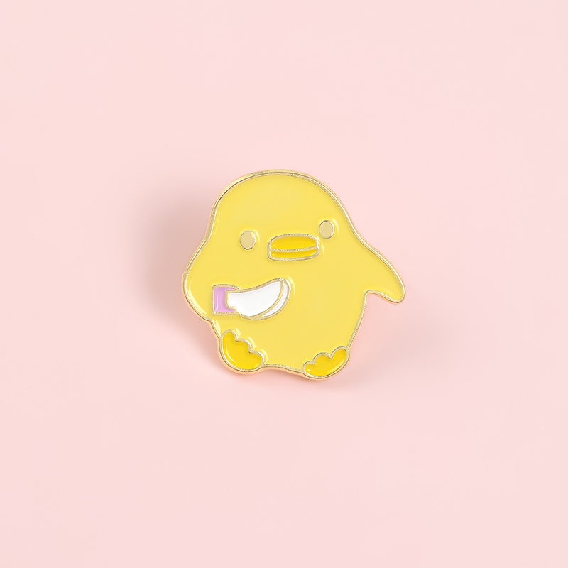 Ghim Cài Áo Hình Vịt Vàng Dễ Thương Vui Nhộn