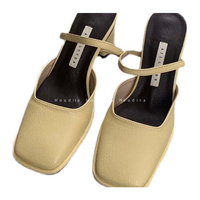 Giày sandal mũi vuông gót tròn dây quai sang trọng phù hợp đi chơi đi tiệc - HOUDITA - SGMV006