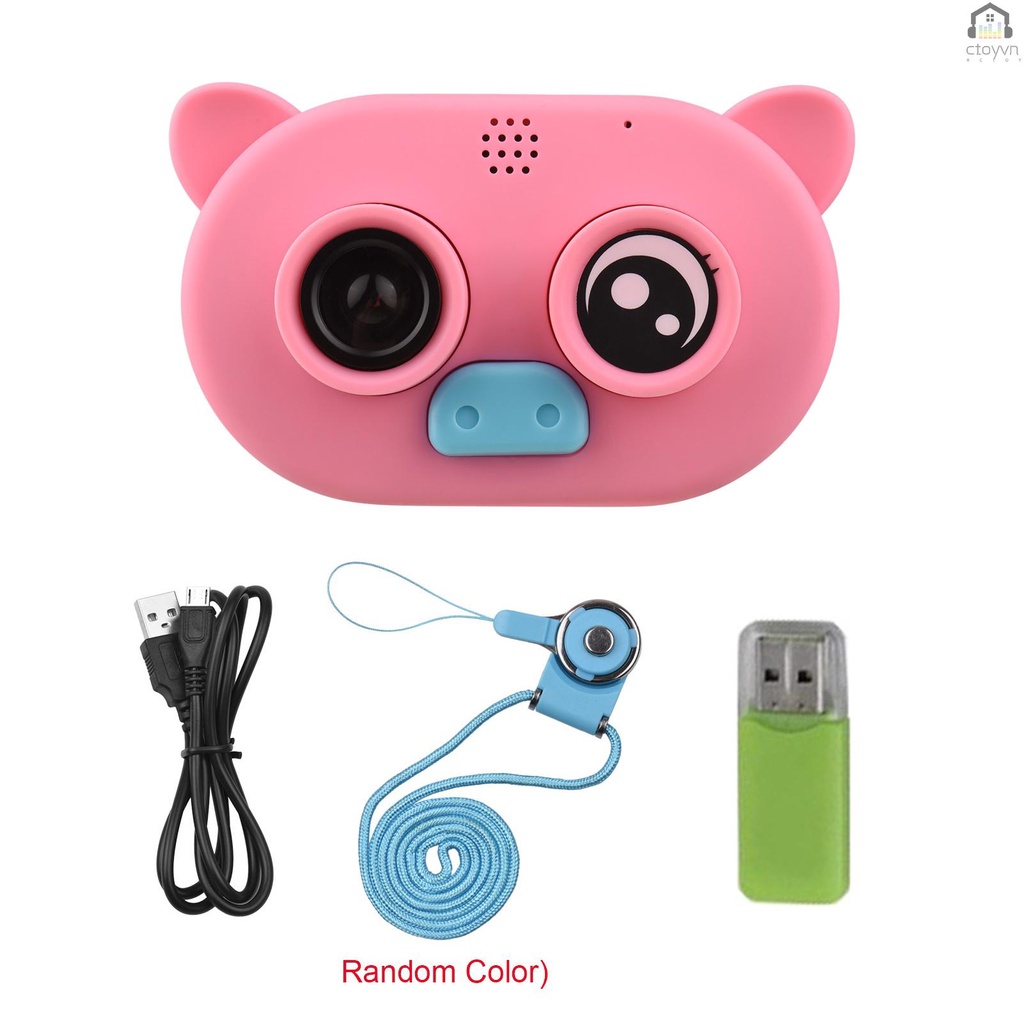 Máy quay phim kỹ thuật số 1080P có vỏ silicon mềm màn hình lớn 2 inch kèm dây treo cho bé
 | BigBuy360 - bigbuy360.vn