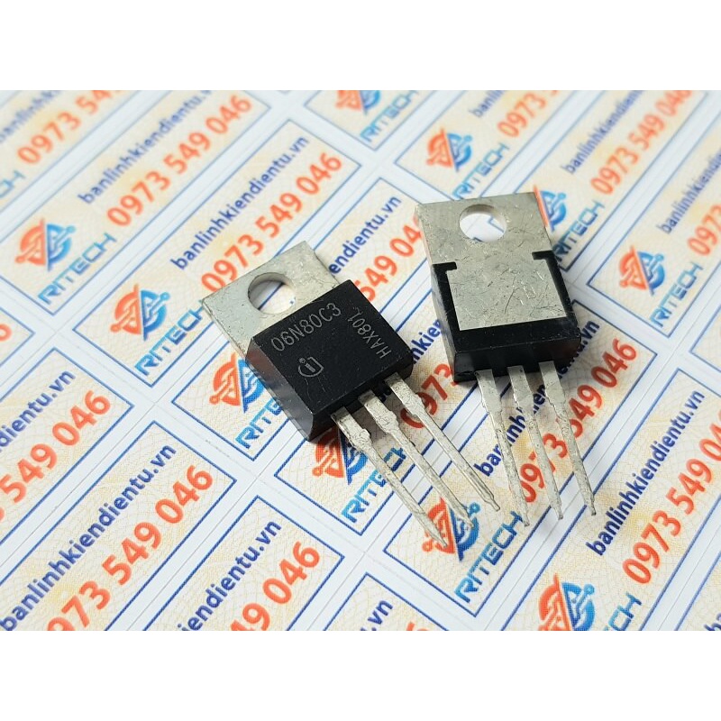 [Combo 3 chiếc] SPD06N80C3 06N80C3 Mosfet Kênh N 800V 6A TO-220