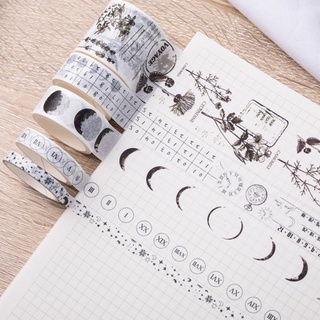 Hộp 10 cuộn washi tape phong cách VINTAGE