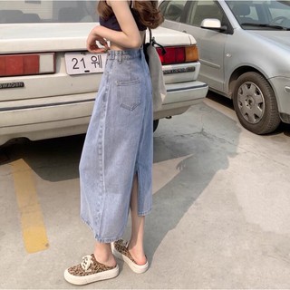 CHÂN VÁY JEANS CẠP 2 CÚC