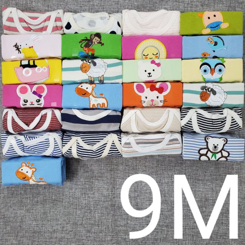 Bộ cotton liền quần bé 3m-24m