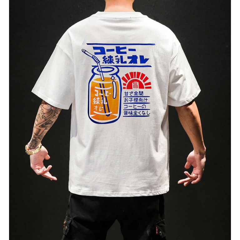 Áo thun tay lỡ Unisex LY NƯỚC CAM phong cách OneSize chuẩn ATL152 | BigBuy360 - bigbuy360.vn