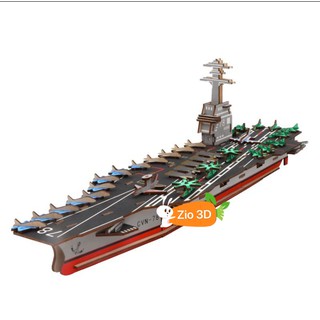 Mô Hình  Lắp Ráp Gỗ 3D Tàu Sân Bay The USS Gerald R Ford Laser