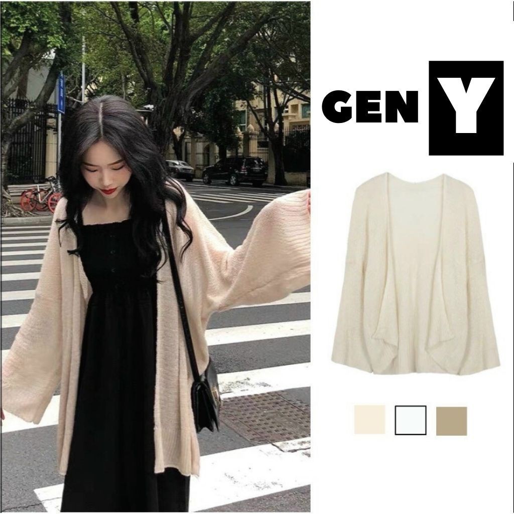 Áo khoác len GenY Cadigan Mỏng Cho Nữ Phong Cách Hàn Quốc | BigBuy360 - bigbuy360.vn