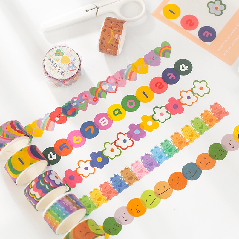 100 miếng washi tape trang trí sổ tay