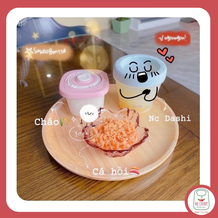 Hộp Trữ Đông Đồ Ăn dặm cho bé MISUTA 120ML Có Nắp Đậy