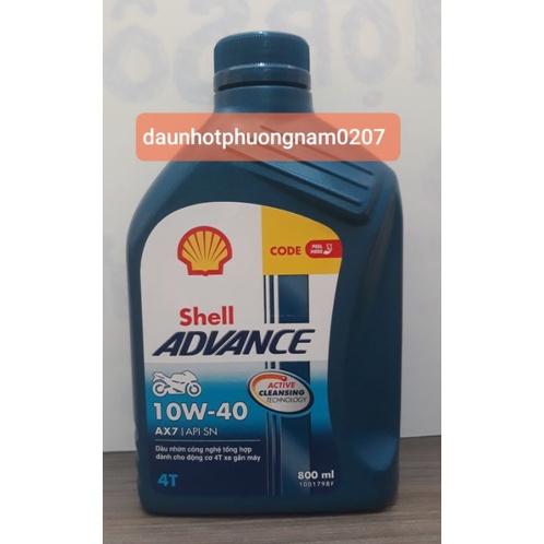 Nhớt Xe Số Shell Advance AX7 0.8L API SN