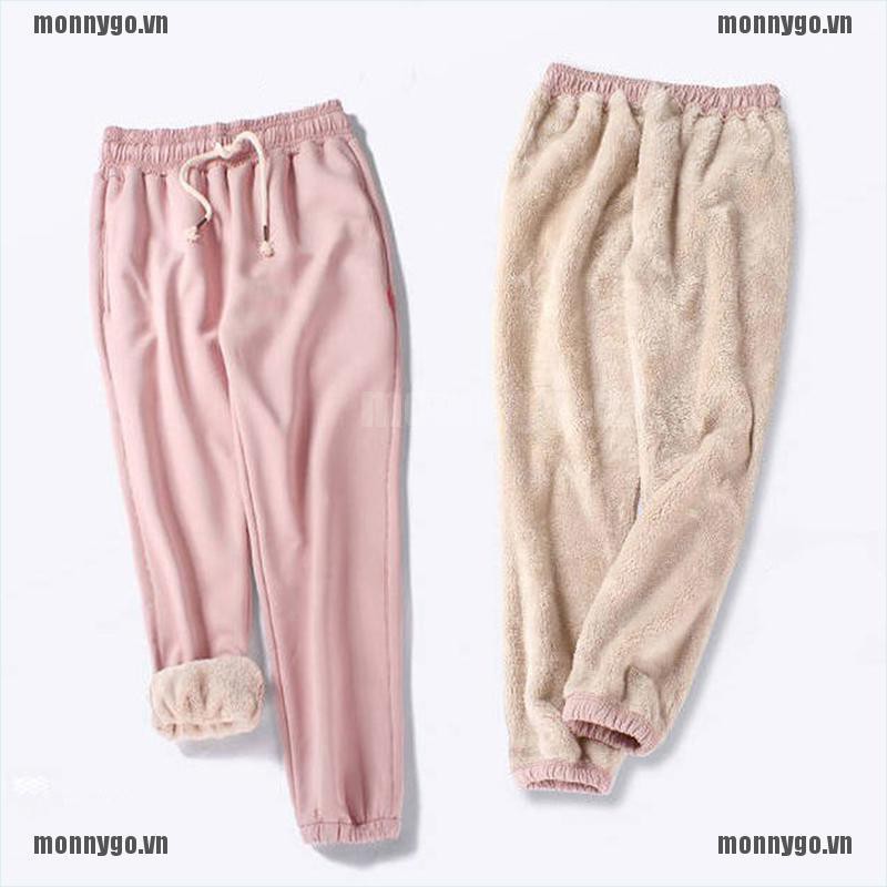 Quần Dài Tập Thể Thao Lót Lông Cừu Dày Dặn Thời Trang Mùa Đông Cho Nữ | BigBuy360 - bigbuy360.vn