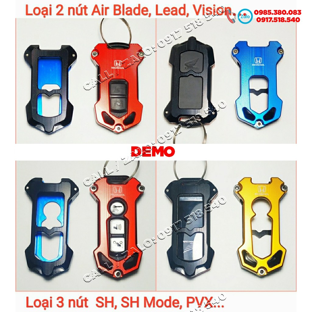 ✅ Ốp chìa khóa CNC Smartkey Honda SH, SH MODE, PCX, LEAD, AIR BLADE, VISION ( MẪU HONDA) - tặng lục giác ✅