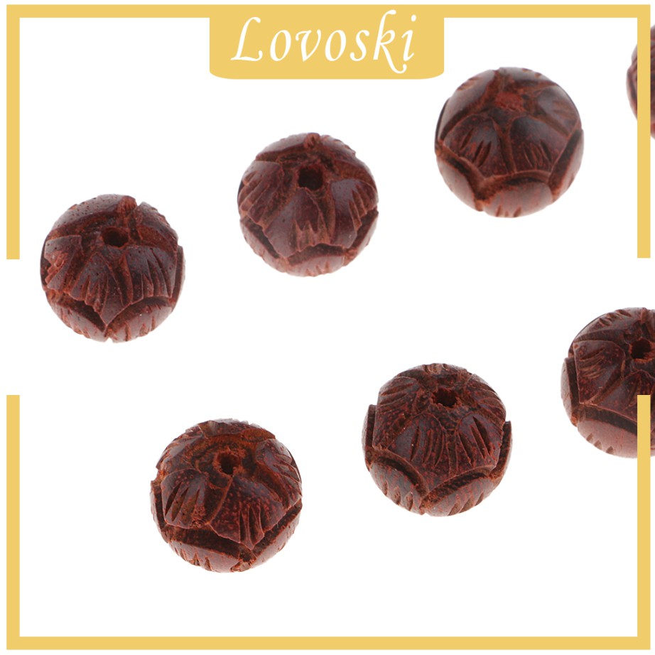 Chuỗi Hạt Gỗ Đàn Hương Hình Hoa Sen 6 / 8 / 10mm