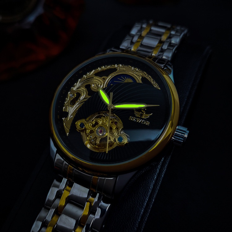 Đồng Hồ Cơ Nam Tự Động AUTOMATIC Chính Hãng SEWOR S22 TD4 Dây Thép Đúc Đặc Cao Cấp Thời Trang Sang Trọng Đẹp Giá Rẻ A1
