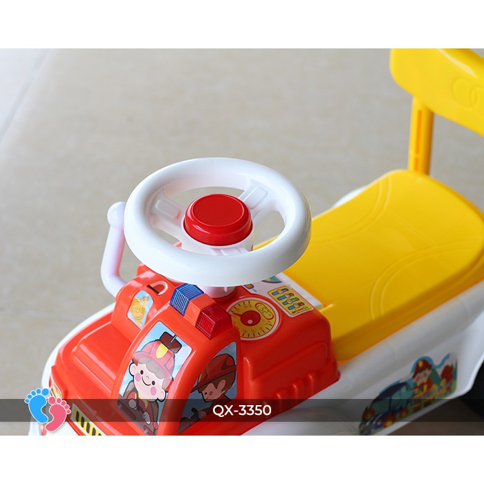 Xe chòi chân mô hình xe cứu hỏa BABY PLAZA QX-3350