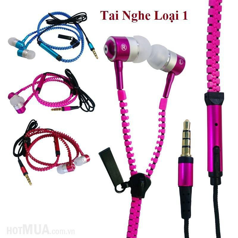 Bán Tai nghe kéo khóa Zipper chống rối dây (Giao Màu tự nhiên) RTQ(92) Siêu tốt