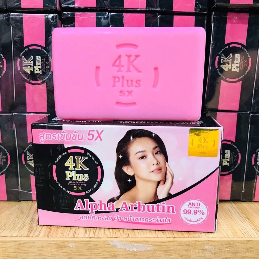 Xà phòng rửa mặt 4K Plus 5X Alpha Arbutin &amp; vıtamın B3 Soap Thái Lan