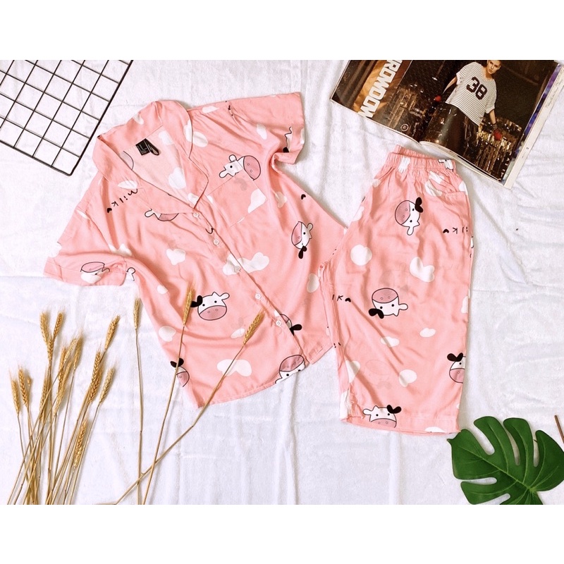 Bộ tole Pijama lửng dễ thương