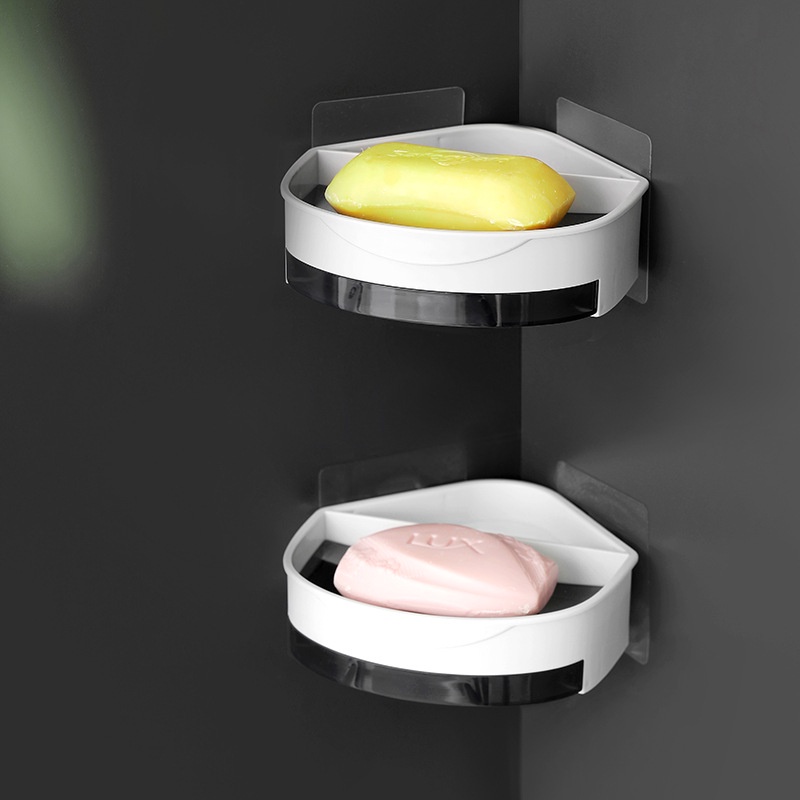 Giá Đựng Xà Phòng Gắn Góc Tường Không Cần Khoan Tiện Dụng