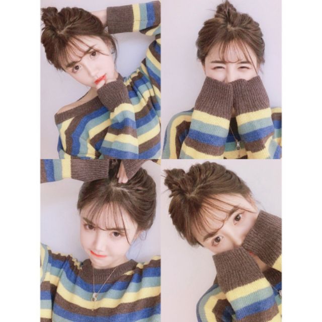Tóc mái giả ❤️❤️ FREESHIP ❤️❤️ mái thưa 3D giả 2 kẹp siêu tự nhiên