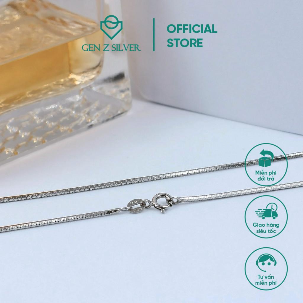 Dây chuyền bạc 925 xi bạch kim Gen Z Silver dây mì trơn - sợi máy chắc bền DCZ10518501