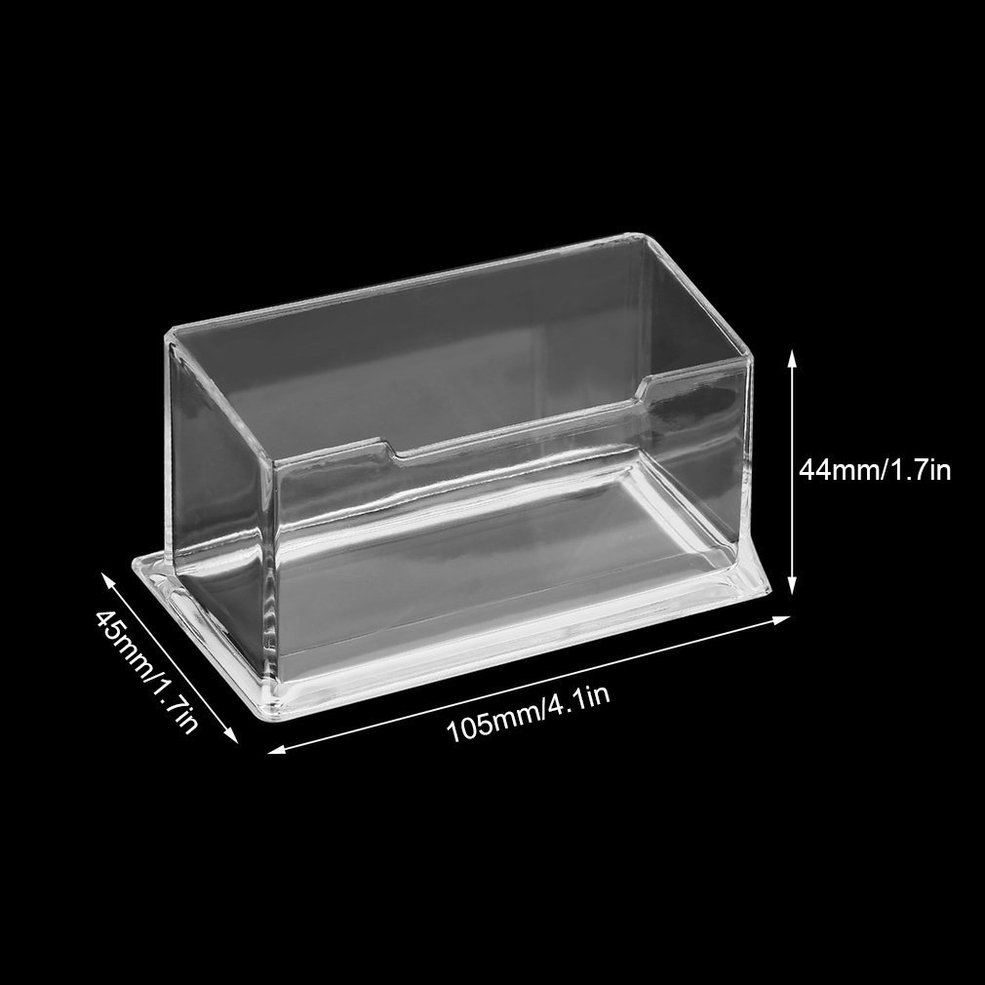 •NEW•Clear Desktop Business Card Holder Display Stand Acrylic Plastic Desk Shelf