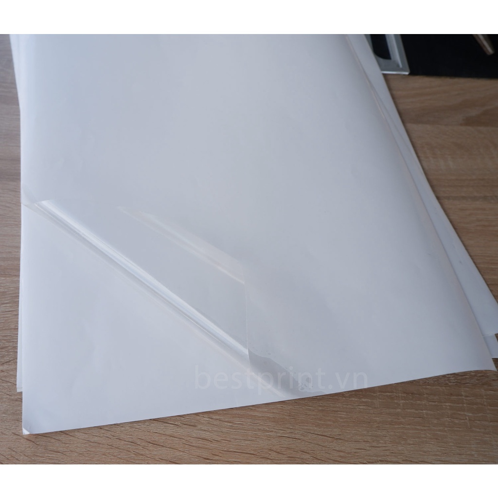 Decal nhựa trong suốt dùng cho máy in laser