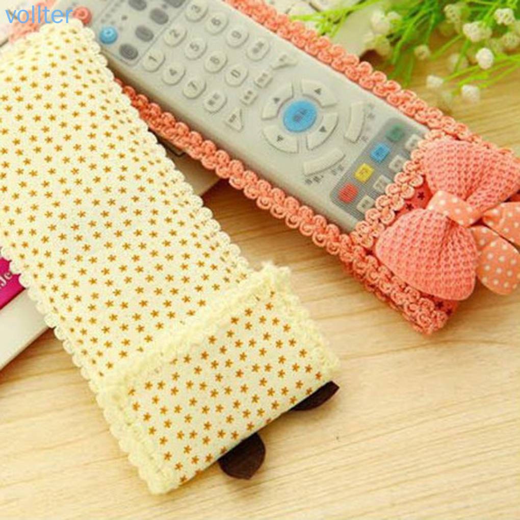 Vỏ Bảo Vệ Điều Khiển Từ Xa Chống Bụi Phối Ren Đính Nơ Xinh Xắn