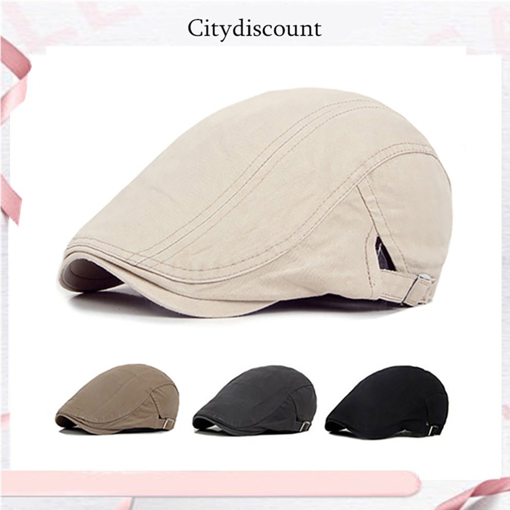 Áo Thun In Hình Thành Phố Cá Tính✲Mũ Beret Vải Nhung Thời Trang Cho Nam