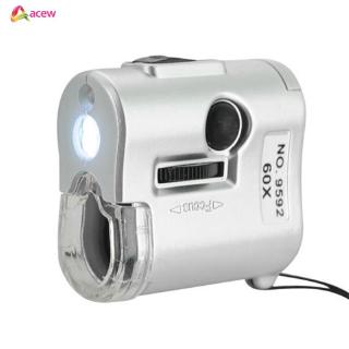 ✪Photography*COD✪ 60x Mini Magnifier Adjustable Focus Microscope for Cell Phone With LED Light