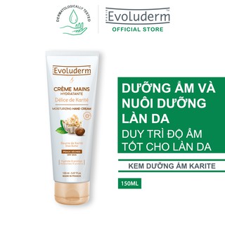 Kem dưỡng ẩm làm mềm bảo vệ da tay Evoluderm chiết xuất Bơ Hạt Mỡ Karite 150ml