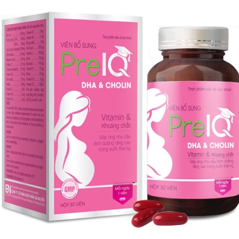 Pre IQ ( DHA,EPA) VITAMIN tổng hợp cho phụ nữ có thai và cho con bú