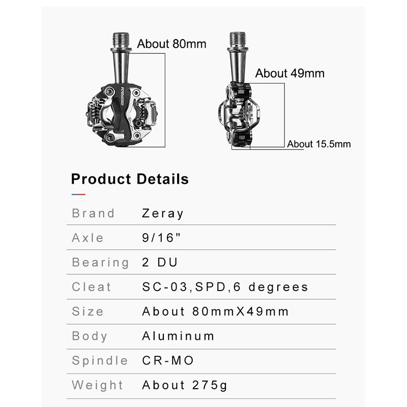 Bàn Đạp Bằng Nhôm Siêu Nhẹ 2 Màu Tùy Chọn Cho Xe Đạp MTB