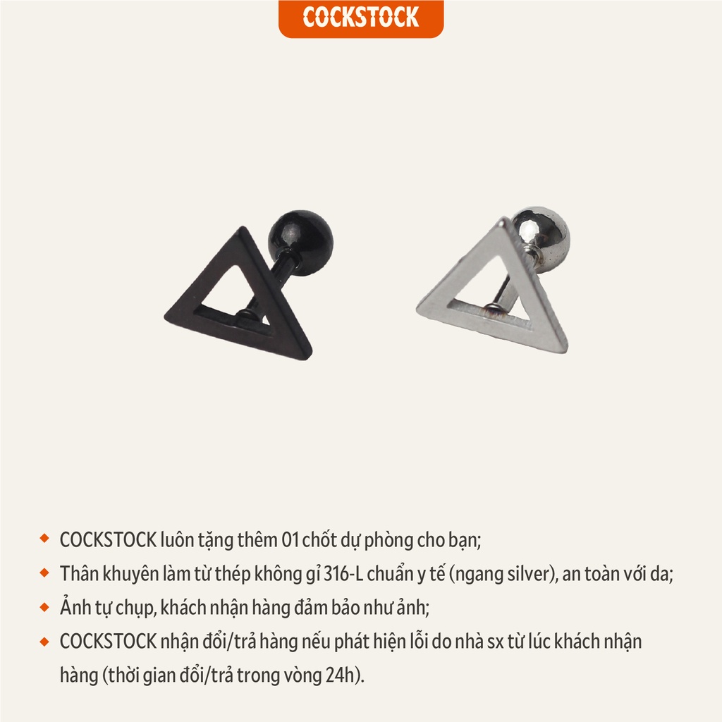 Khuyên tai Triangle Mininal CockStock